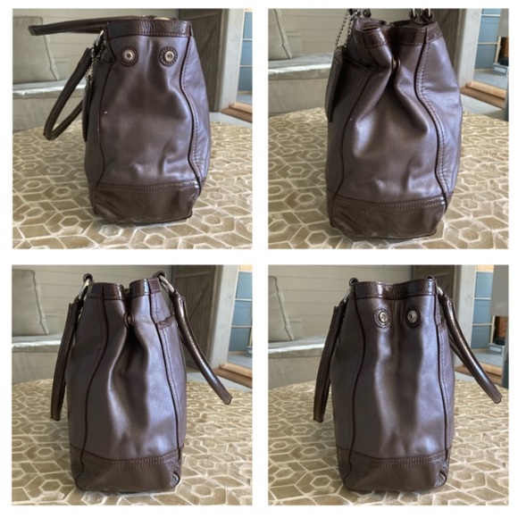 SOLD! Coach Park Park leather carryall expandable tote (F19728) - Picture 4 of 13